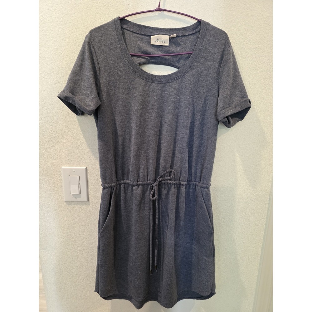 Mind Over Matter Skirt Romper Sz M Blue Heather Sporty Pickleball Resort Gorp